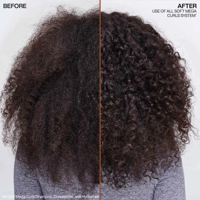 Curly Hair Transformation: Before & After All Soft Mega Curls System. Defined Curls, Hydration, Frizz Control.