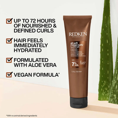 Redken All Soft Mega Curls Hydramelt Treatment: Nourishing Leave-In for Curly Hair Hydration & Definition