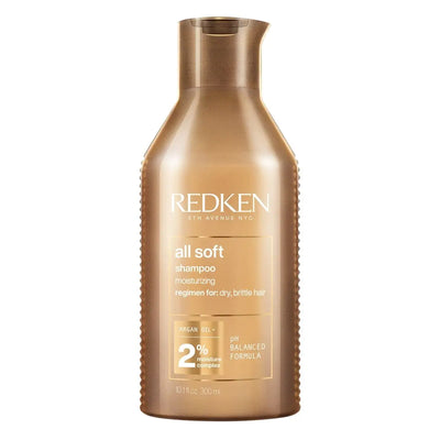 Redken All Soft Shampoo - Moisturizing Shampoo for Dry, Brittle Hair | Hydrating & Softening | 300ml