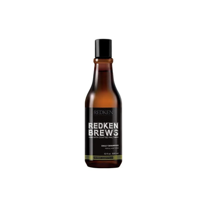 Bottle of Redken Brews Daily Shampoo - 300ml for men with redken acidic bonding benefits