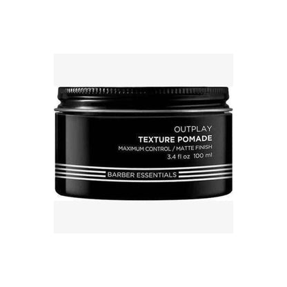 Redken Brews Outplay Texture Pomade - Black jar of hair styling product, 100ml