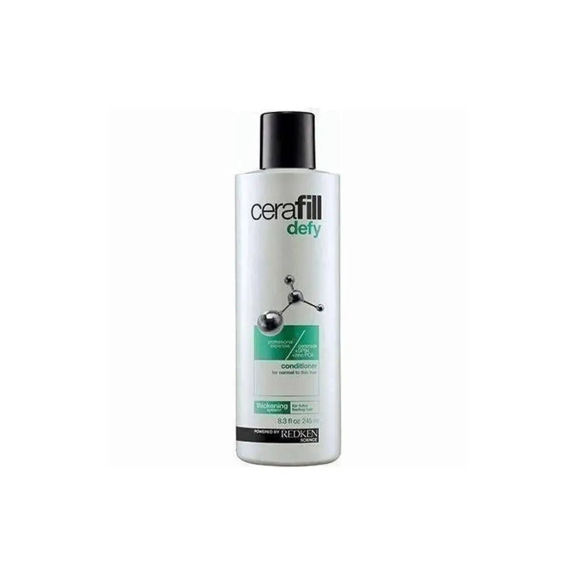 White bottle of Redken Cerafill Defy Conditioner - 245ml for strengthening hair follicles