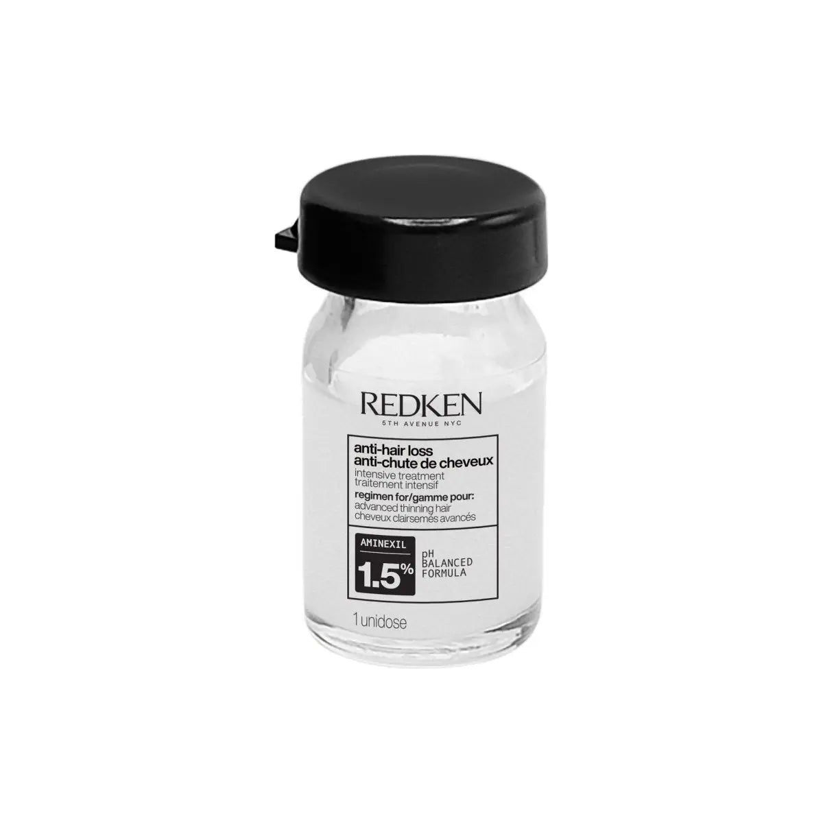 Redken Cerafill Maximize Aminexil 10x6ml glass bottle with black cap for hair loss treatment