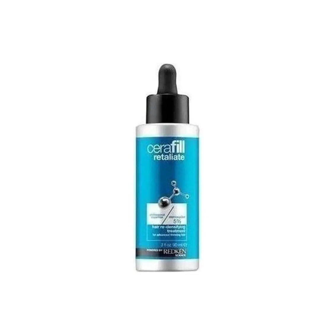 Blue Redken Cerafill Retaliate Stemoxydine Treatment bottle with dropper cap, 90ml