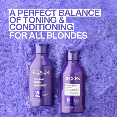 Redken Blondage Purple Shampoo & Conditioner: Toning for Blonde Hair. Anti-Brass, Violet Pigment. Shop Now!