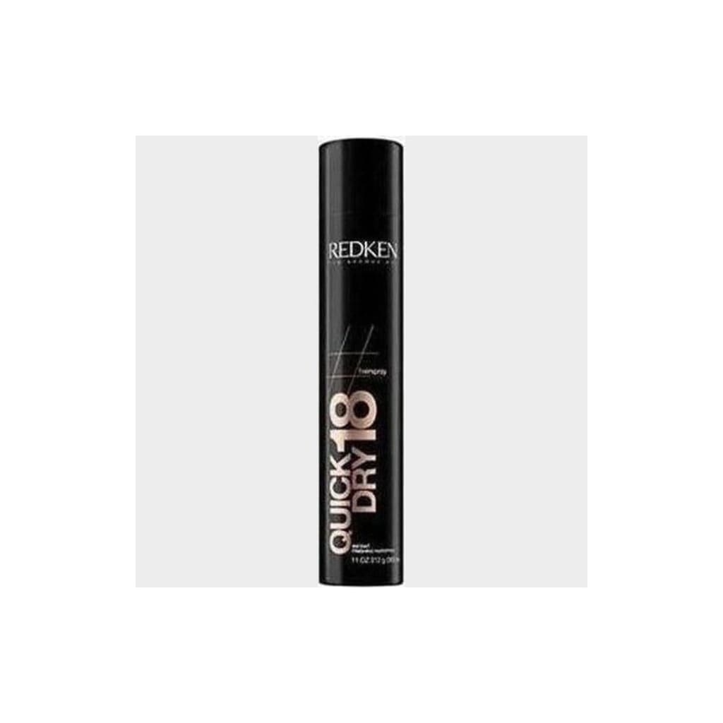 Redken Quick Dry 18 - 400ml black cylindrical bottle of fast-drying hair product