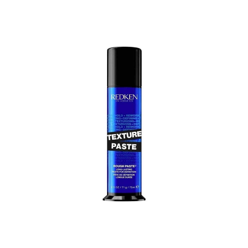 Redken Rough Paste 75ml: Blue and black cylindrical container of Redken Texture Paste