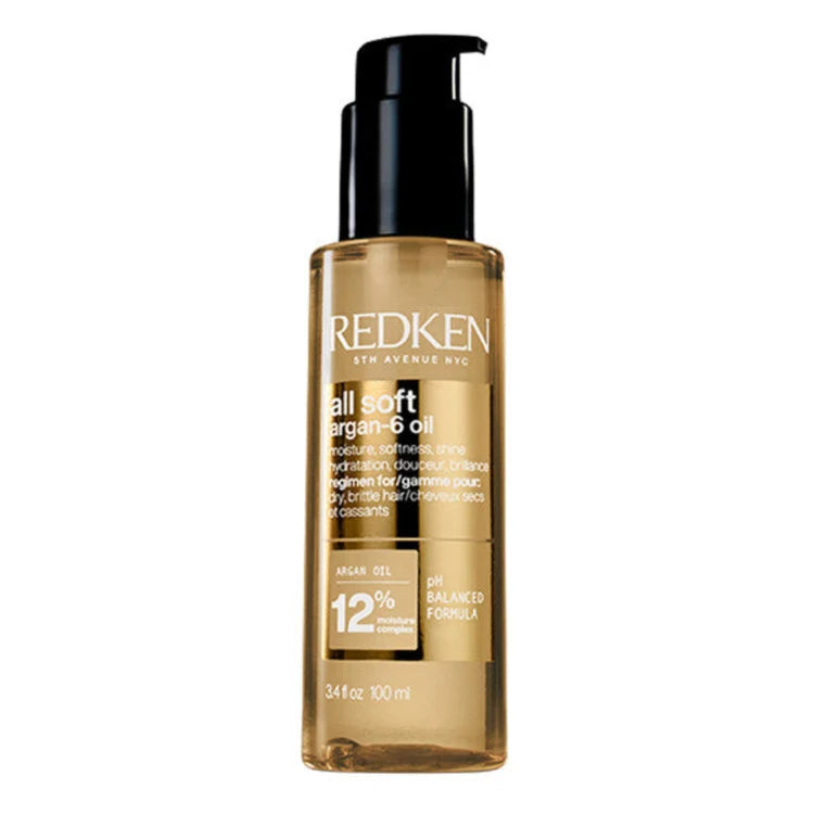 Redken All Soft Argan-6 Leave-In, Moisturising Hair Oil for Dry, Brittle Hair - 100ml