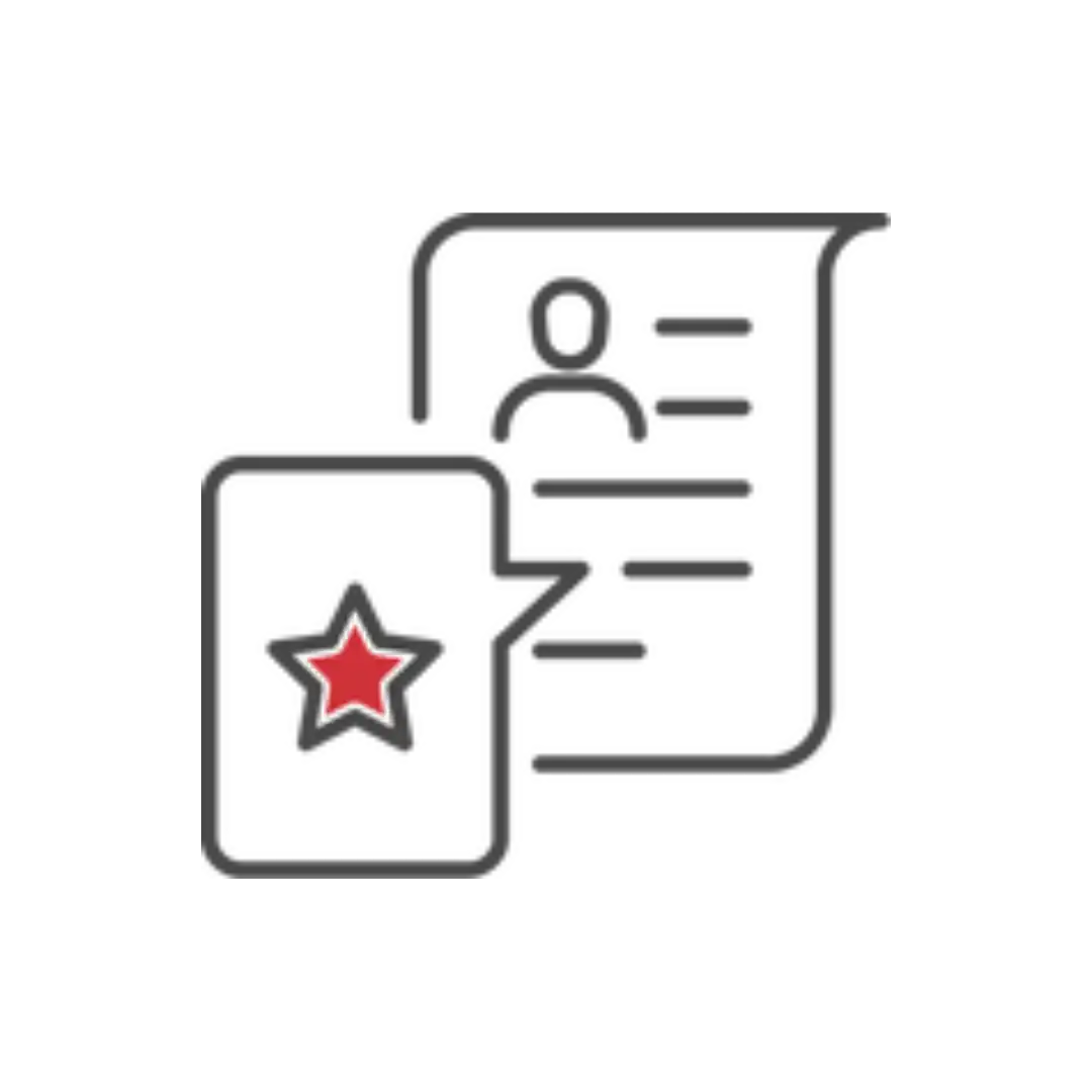 Resume with star.