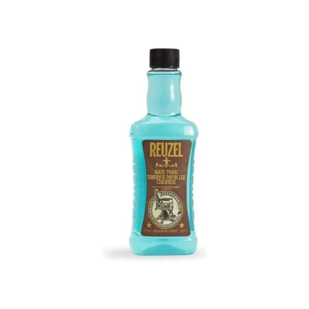 Reuzel Hair Tonic - 350ml: Bright blue hair care product for versatile men’s styling