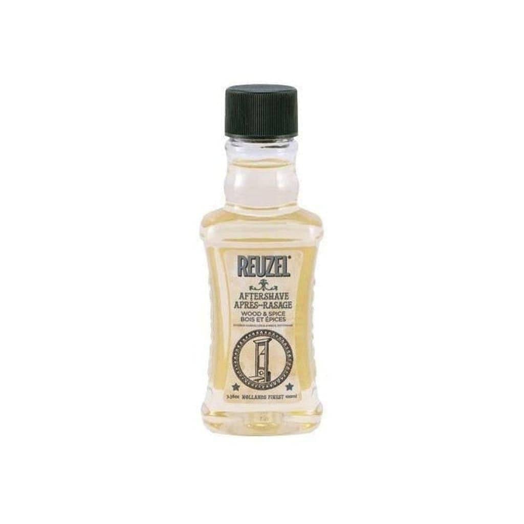 Reuzel Wood & Spice Aftershave 100ml - Refreshing T-4 Tonic Blend in a sleek yellow bottle