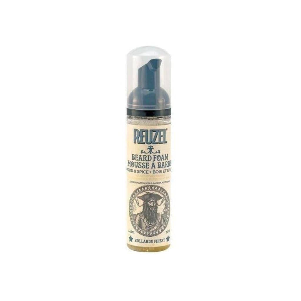 Reuzel Wood & Spice Beard Foam - 70ml bottle with wood and spice scent