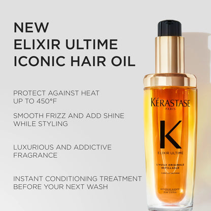 Kérastase Elixir Ultime Hair Oil: New Iconic Treatment for Shine, Frizz Control, and Heat Protection up to 450°F