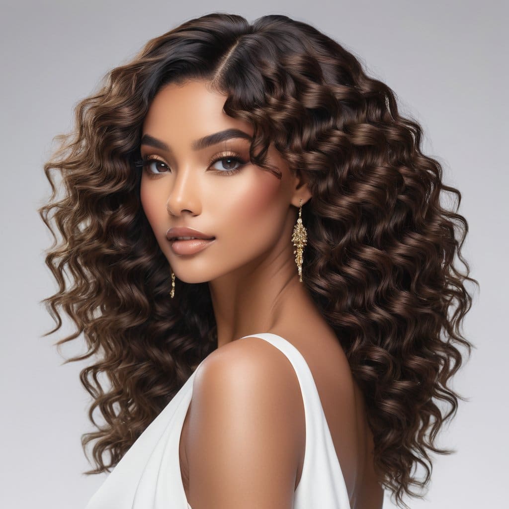 Ruby Wigs | Faith Curly Dark Brown Long Synthetic Wig | 20 Inch - synthetic wig - Wigs By Ruby - Shop
