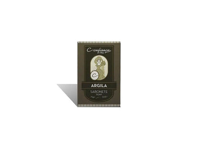 Box of Confianca Argila Soap Clay 75gr with Coffee Beans