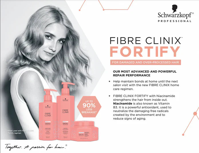 Schwarzkopf Fibre Clinix Fortify: Repair Damaged Hair. Niacinamide for Stronger, Healthier Hair. Up to 90% Less Breakage. Shop Now!