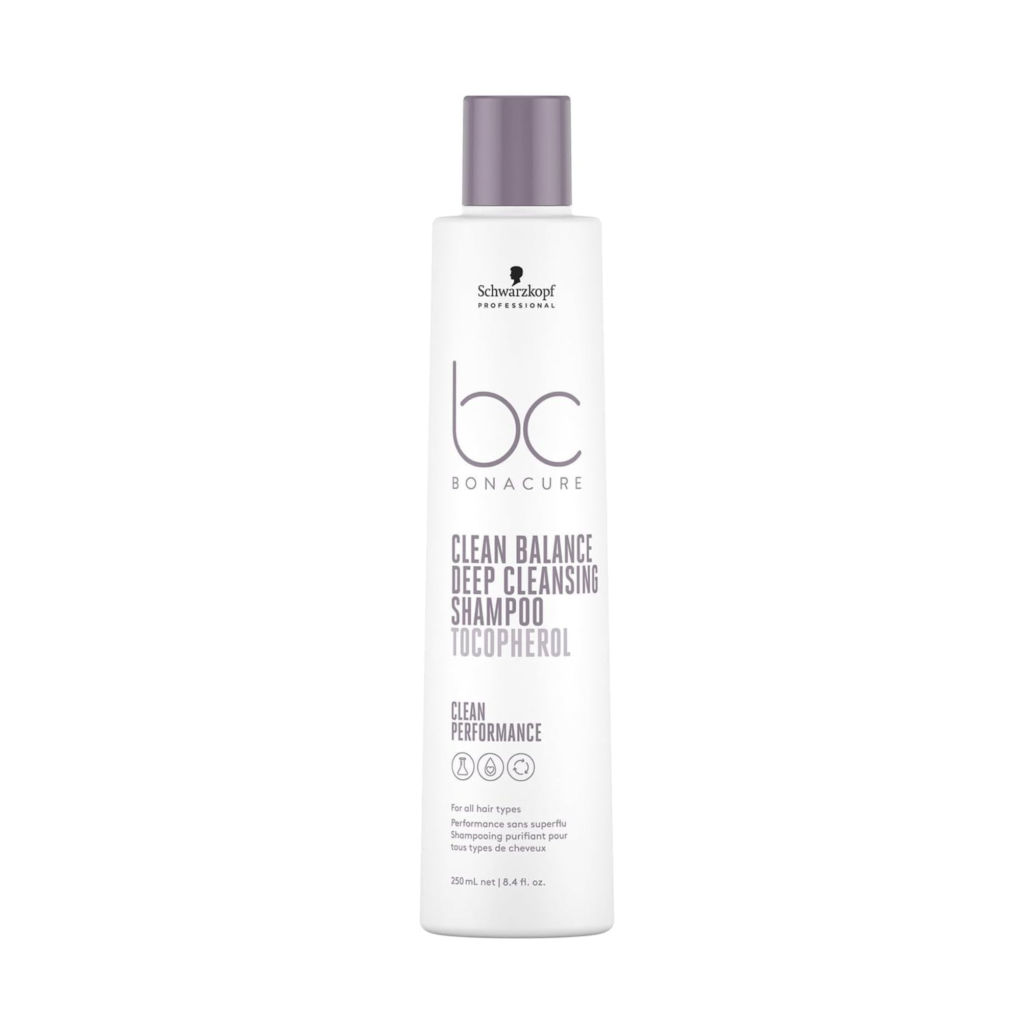 Schwarzkopf BC Clean Balance Deep Cleansing Shampoo 250ml removes product build-up for fresh, clean hair.