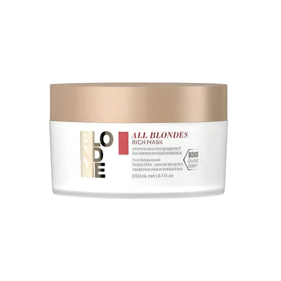 Schwarzkopf Blondme All Blondes Rich Mask: Hydrating blonde hair mask for shine & smoothness. Buy now!