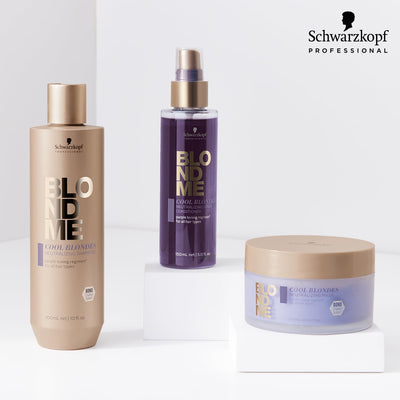 Schwarzkopf BLONDME Cool Blondes Cool Shampoo 300ml | Neutralizes Yellow Undertones for vibrant, cool blonde hair.