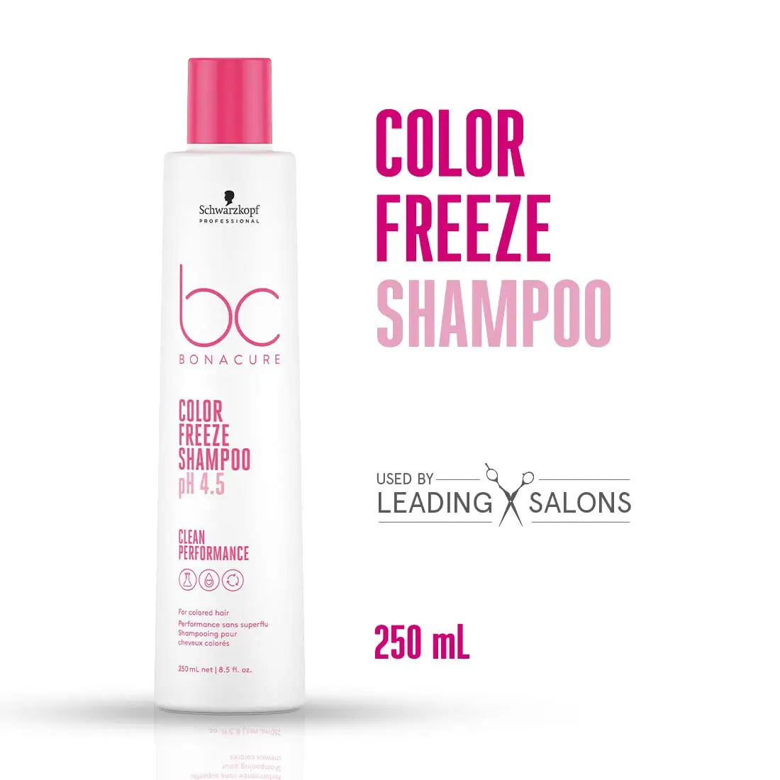 Schwarzkopf Color Freeze pH4.5 Shampoo 250ml (sulphate free) for vibrant, long-lasting color care.