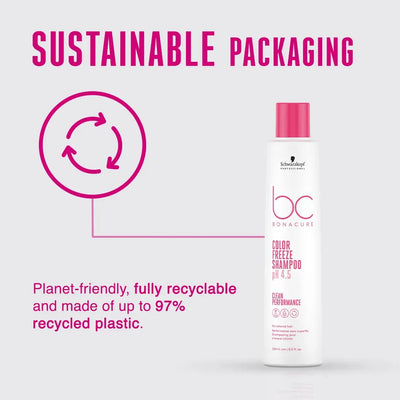 Schwarzkopf Color Freeze Shampoo: Sulfate-Free, Sustainable Packaging, 97% Recycled Plastic for Color-Treated Hair