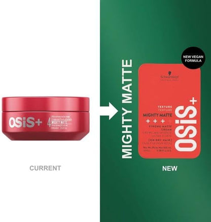 Schwarzkopf OSIS+ Mighty Matte 100ml (strong matte cream) offers ultra-strong hold for bold, long-lasting hairstyles.