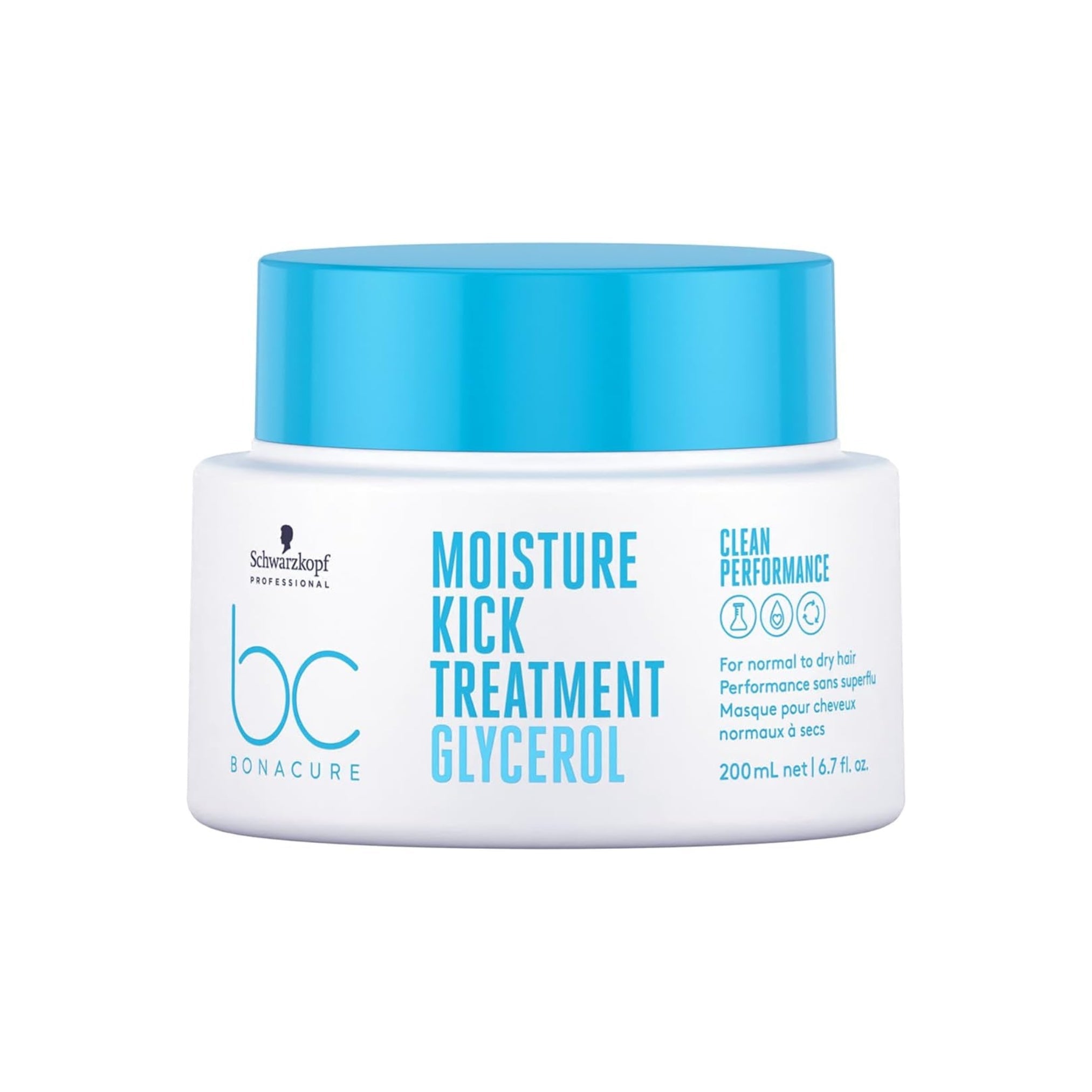 Schwarzkopf Professional BC Moisture Kick Treatment - 200ml offers advanced hydration for normal to dry hair.