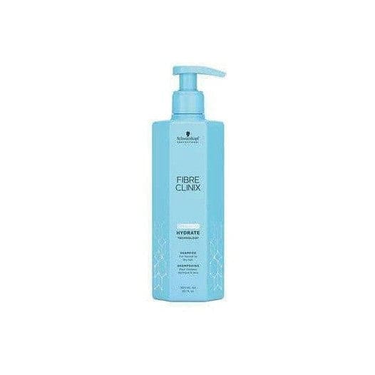 Light blue pump bottle of Schwarzkopf Fibre Clinix Hydrate Shampoo 300ml