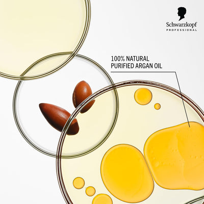 Schwarzkopf Professional Oil Ultime Argan Finishing Oil - 100ml showcases 100% natural purified Argan oil for luxurious hair.