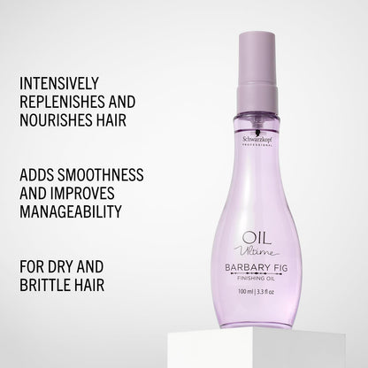 Schwarzkopf Professional Oil Ultime Barbary Fig Finishing Oil - 100ml nourishes and smooths dry, brittle hair effectively.