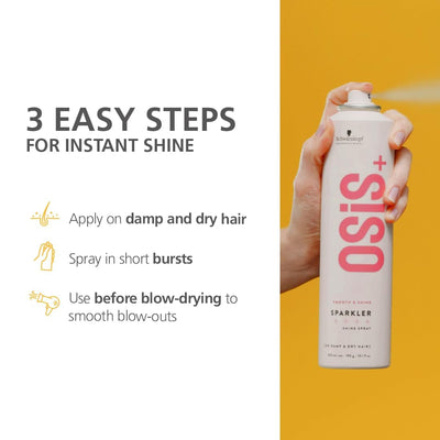 Schwarzkopf Osis+ Sparkler: Achieve Instant Hair Shine with this Professional Shine Spray - Buy Now!
