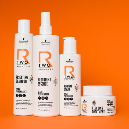 Schwarzkopf R-Two Resetting Shampoo 250ml for revitalizing extremely damaged hair with innovative cleansing power.