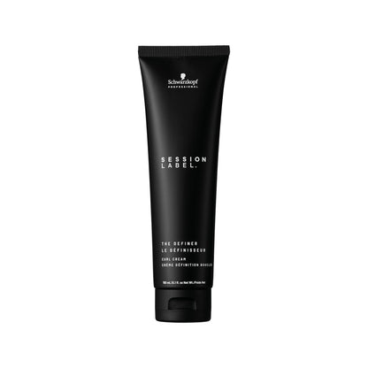 Schwarzkopf Session Label The Definer 150ml curl cream enhances curls with a vegan, sulfate-free formula.