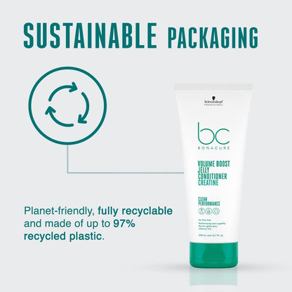 Schwarzkopf Volume Boost Jelly Conditioner: Vegan & Sustainable for Fine Hair. Boost volume, recycle!