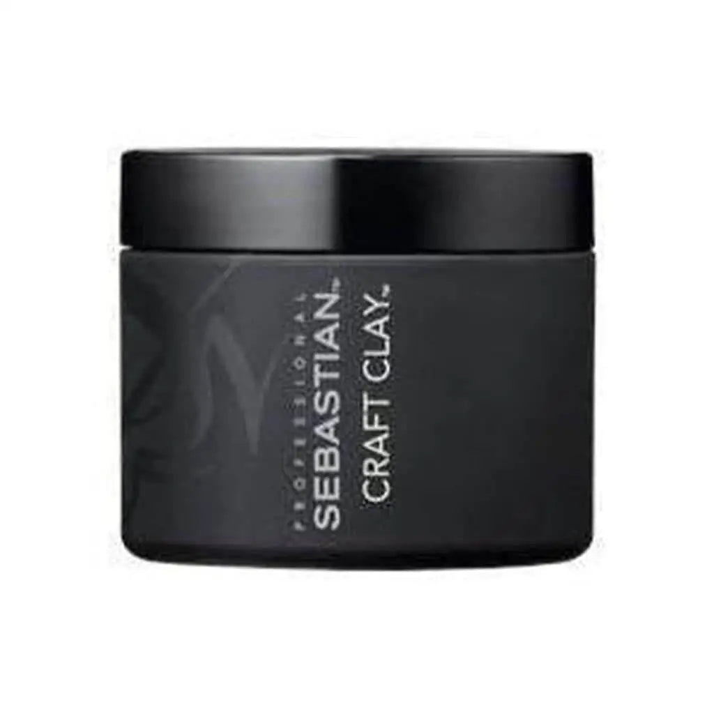 Black jar of Sebastian Professional Craft Clay hair styling product - 50ml