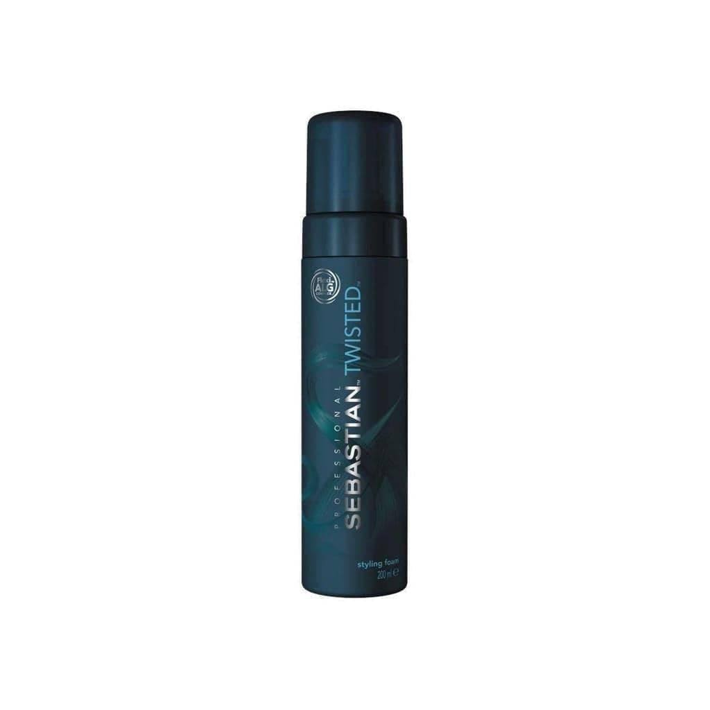 Dark blue cylindrical bottle of Sebastian Professional Curl Lifter Foam - 200ml