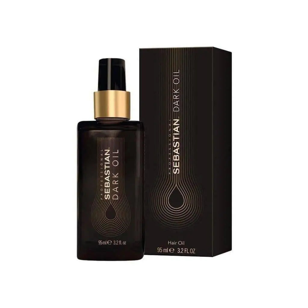 Sebastian Professional Dark Oil - 95ml: Black bottle with gold accents and packaging box