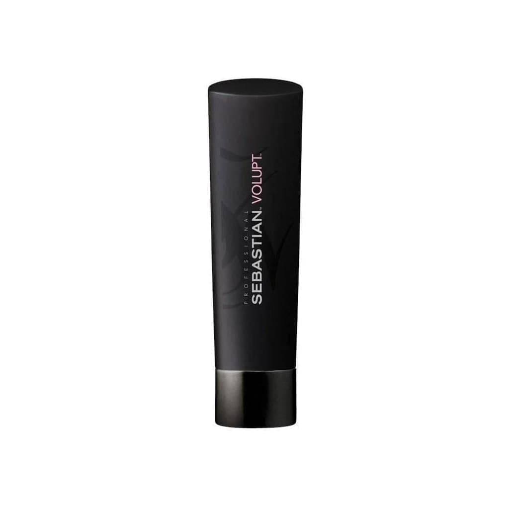 Black cylindrical tube of Sebastian Professional Volupt Shampoo for volume boost, 250ml