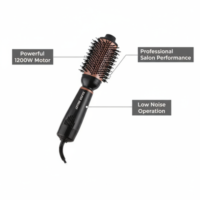 Silver Bullet Bliss Hot Air Brush with powerful 1200W motor and professional salon performance