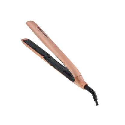 Silver Bullet Sleek Heat Ceramic Iron hair straightener with slim rose gold plates and black heating surface