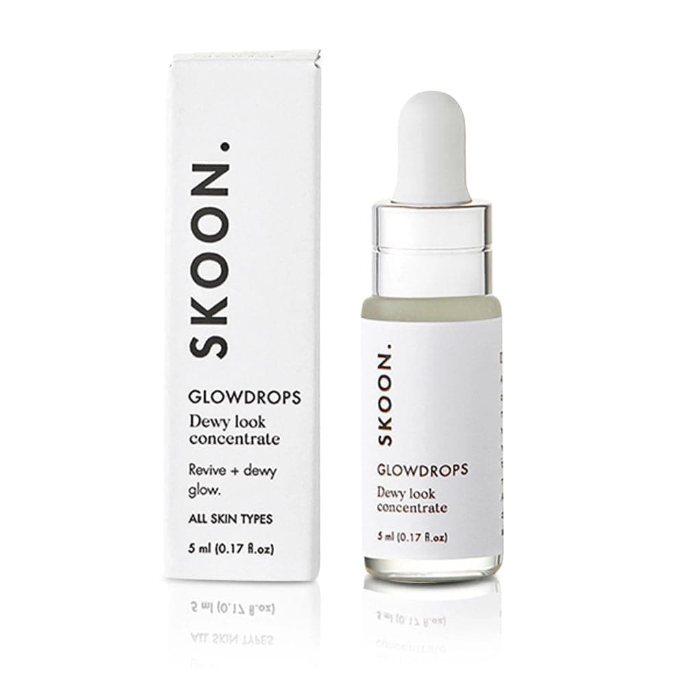 SKOON. Glow Drops Concentrate 5ml bottle and packaging for luminous skin