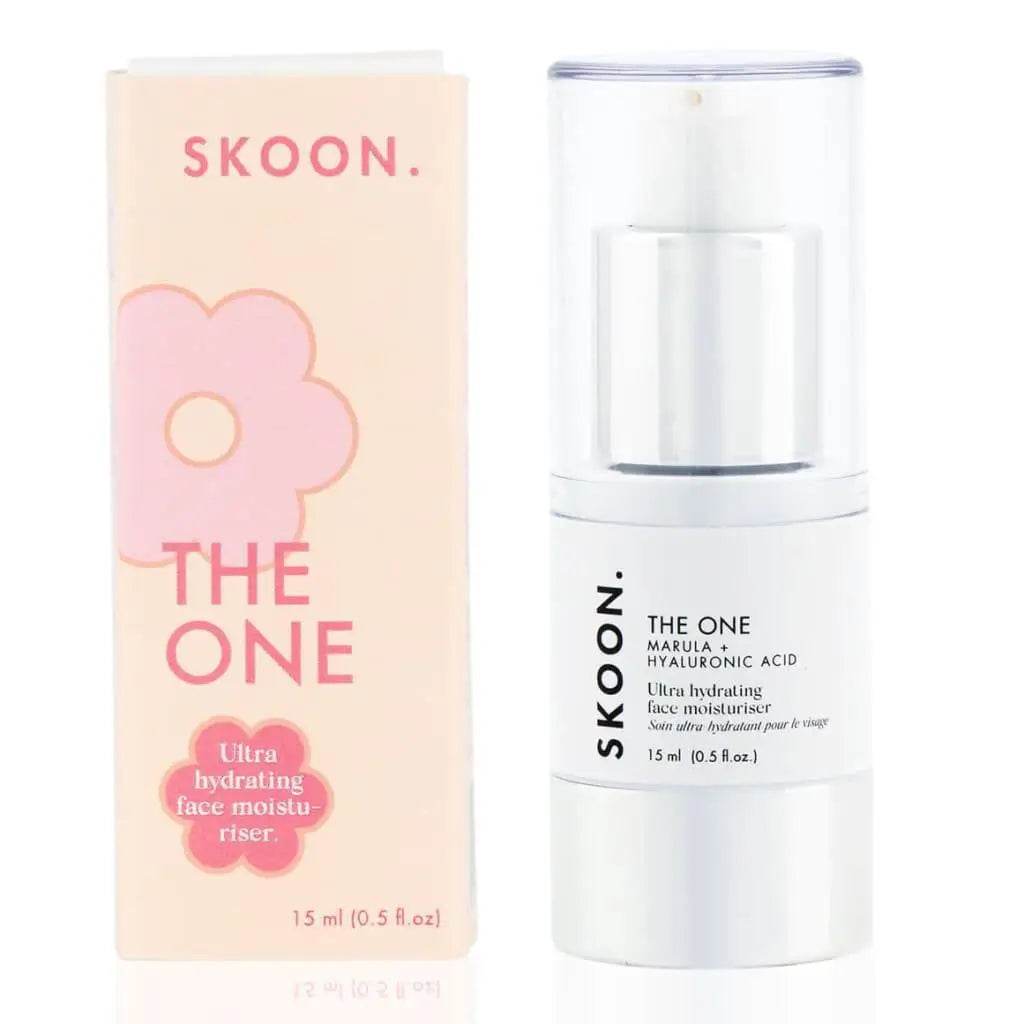 SKOON The One Ultra Hydrating Face Moisturizer: Hydration & Radiance. Skincare product shot.
