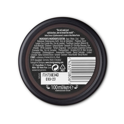 STMNT Matte Paste 100ml back packaging view