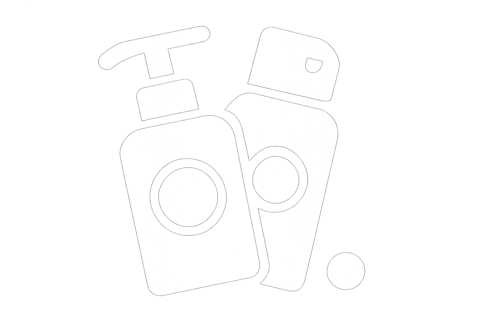 Tilted duo bottles icon
