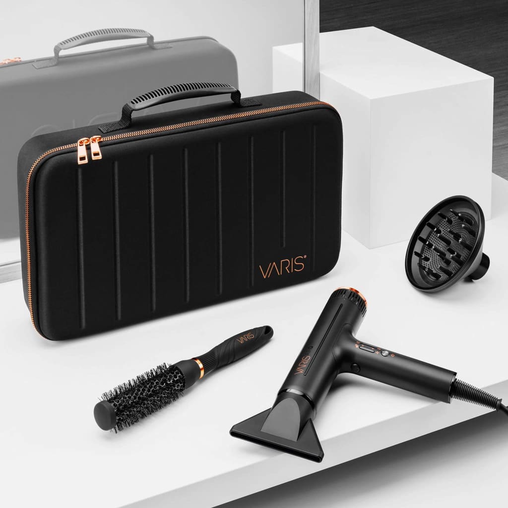 Varis Hairdryer AIRQ - Lightweight Powerful Perfect for Stylists - Shampoo