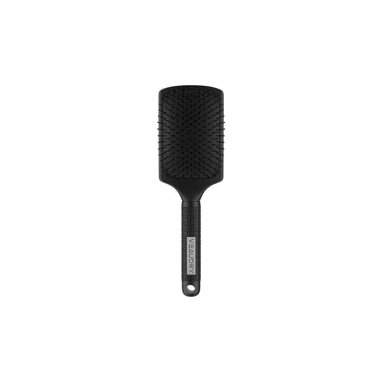 Veaudry Paddle Brush: Black paddle hairbrush with dense bristles for professional hair styling