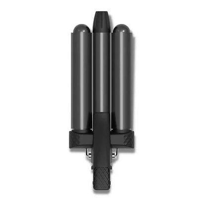 Triple-barreled hair curling iron with tourmaline ceramic barrels for perfectly defined curls