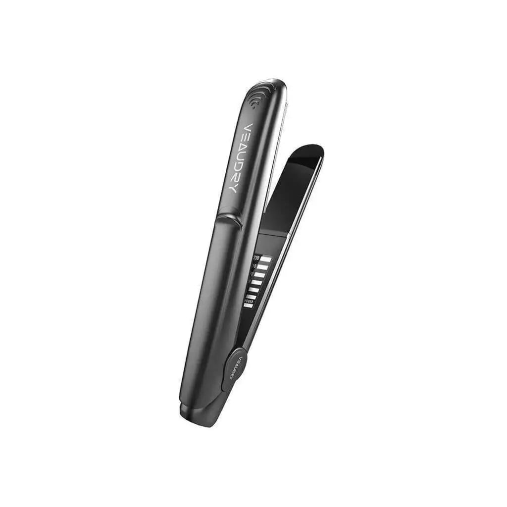 Veaudry myStyler flat iron with VAUDRY branding, featuring natural tourmaline technology