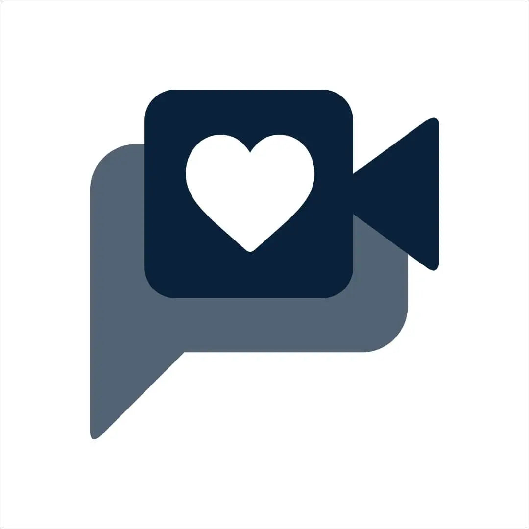 Video Greet icon with heart in speech bubble for personalized gift message in Cape Town