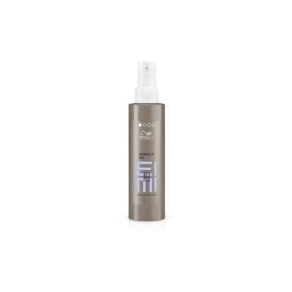 Wella Professionals Eimi Perfect Me thermal lotion with gray-brown container and white nozzle - partnershairdesign